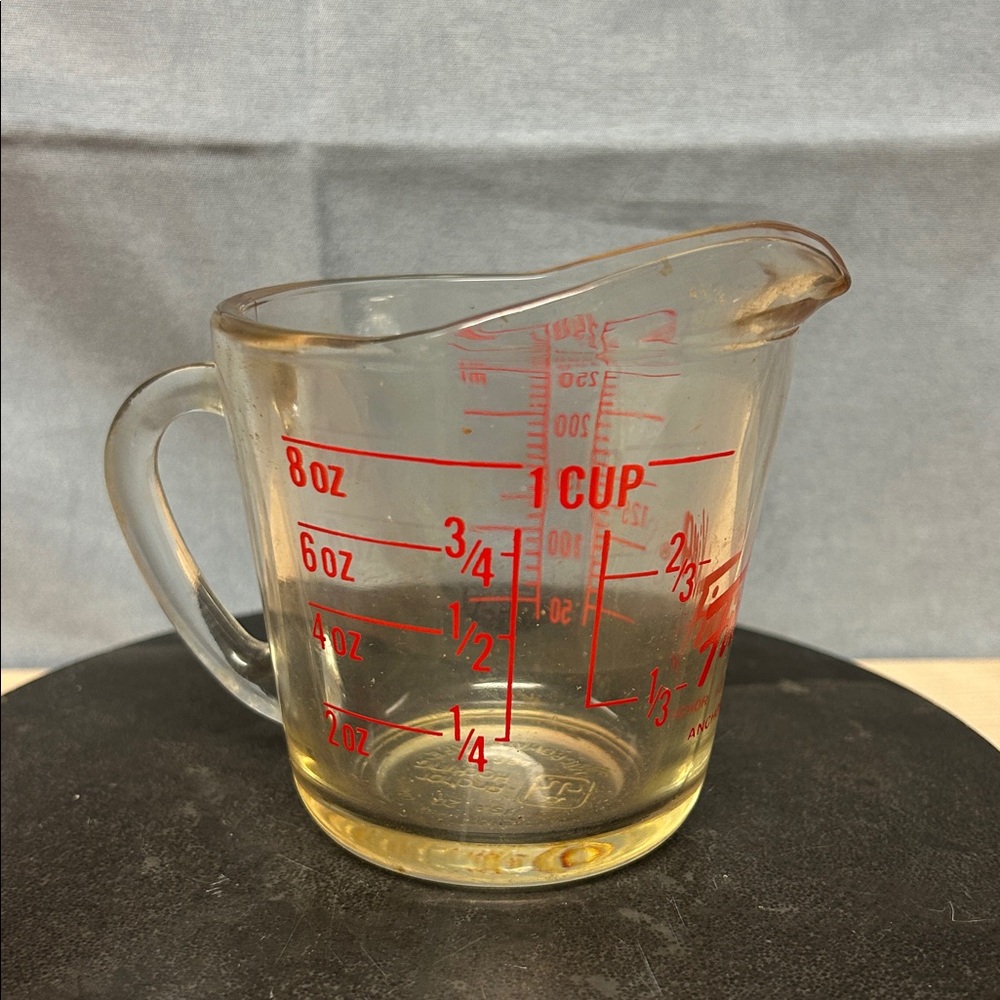 Anchor Hocking Fire King 1Cup Measuring Cup With Handle & Pouring Spout